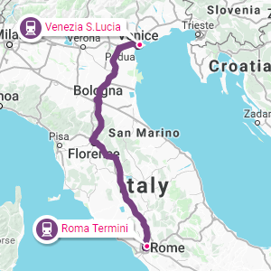 Rome - Venice Map